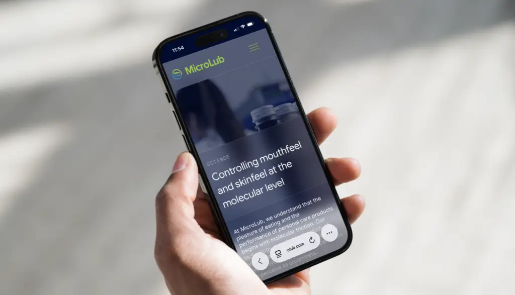 Food science website designed and developed by Thynne